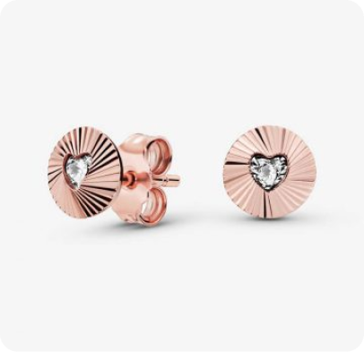 Circle of Light Heart Earrings